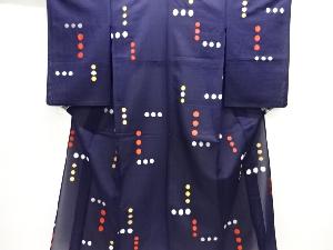 大正ロマン　紗水玉模様織り出し着物